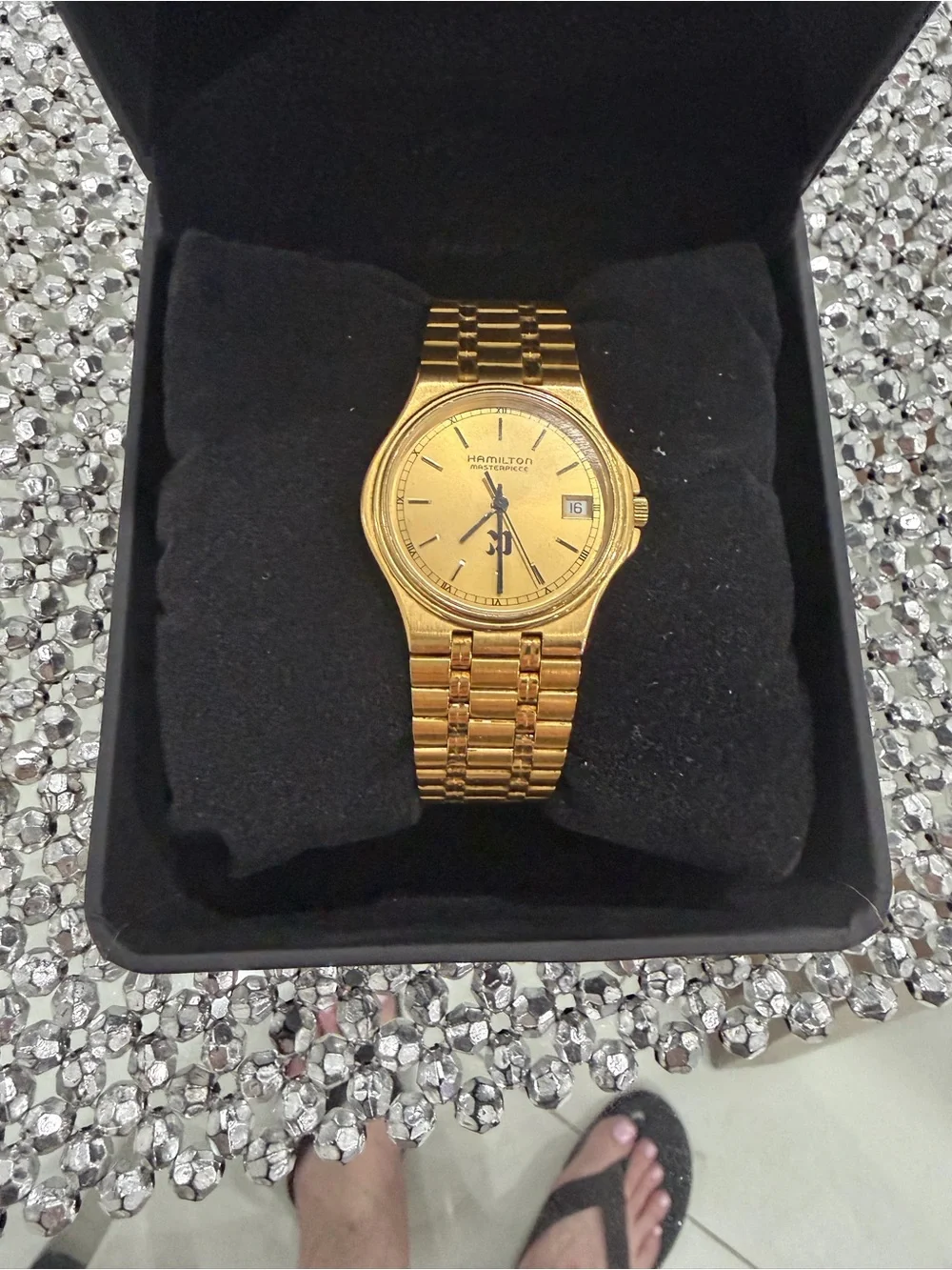 Hamilton Gold-Tone Masterpiece Men's Watch with Date Window